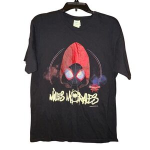 Miles Morales Spider-Man T-Shirt‎ Black Large Port & Company Marvel Fan Favorite